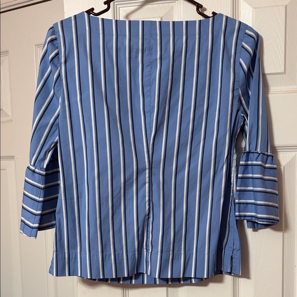 White House Black Market Pinstripe Blouse - Picture 5 of 6